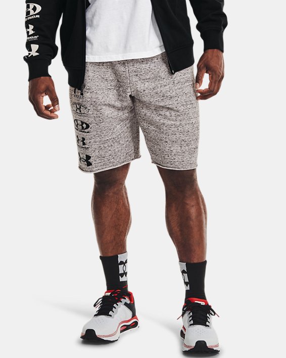 Men's UA Rival Terry 25th Anniversary Shorts, White, pdpMainDesktop image number 0